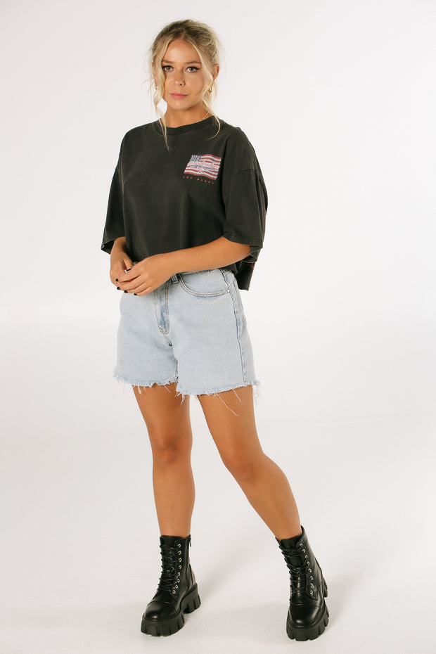 Harley Davidson Cafe Las Vegas Black Crop Tee