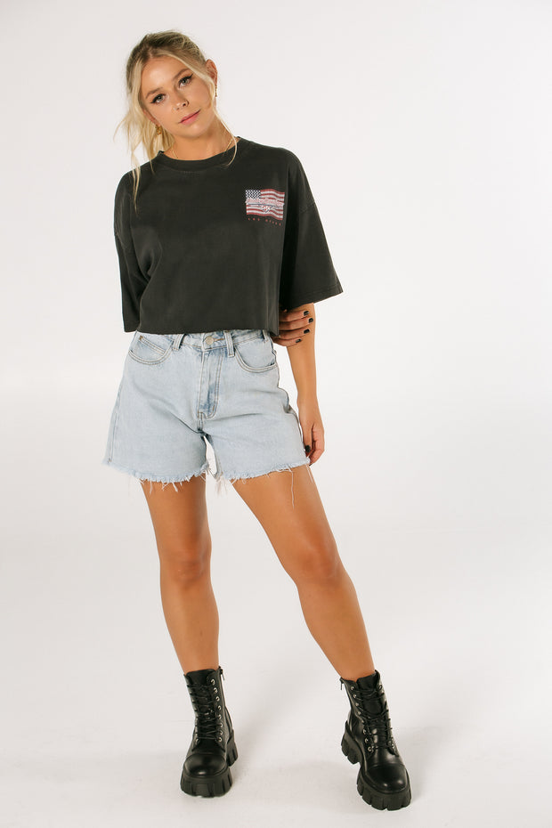 Harley Davidson Cafe Las Vegas Black Crop Tee
